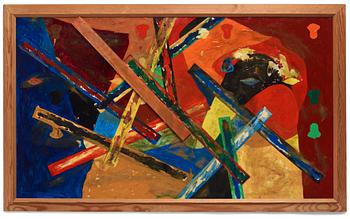 Dick Bengtsson, mixed media on canvas, signed and executed in 1986.