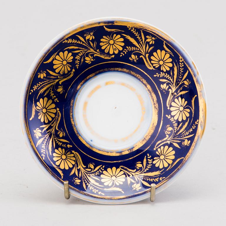 COFFEE CUP, porcelain, Gardner, Russia mid 19th century.