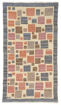 Märta Måås-Fjetterström, a textile, 'Elment', flat weave, c 100 x 54 cm, signed MMF.