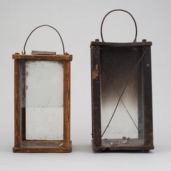 Two lantern, 1700-/1800s.