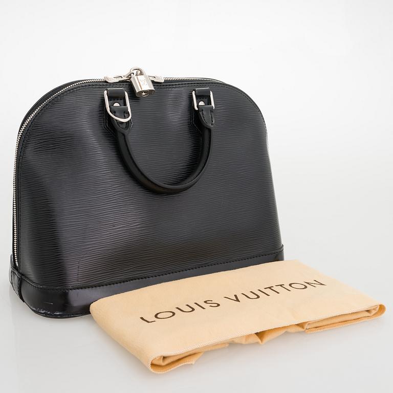 A Black Epi Leather Alma Handbag.