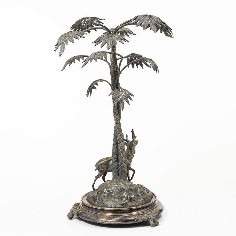 A table centerpiece, silver-plated, AG Dufva, circa 1900.