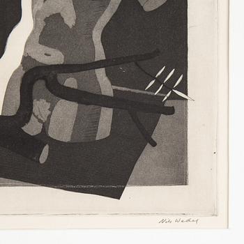 Nils Wedel, aquatint etching, 1932, signerad PT.