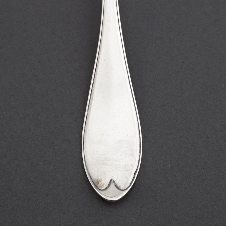 Lars Magnus Holm, matskedar 6 st, silver, Kristianstad 1822.