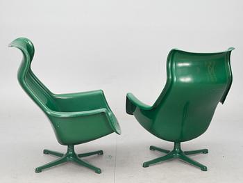 FÅTÖLJER, 4 st, "Galaxy", Alf Svensson och Yngve Sandström för DUX.