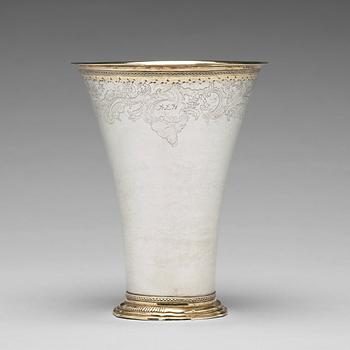 192. A Swedish 18th century parcel-gilt silver beaker, possibly Lars Petter Hackzell (1768-1771(-72)), Örebro 1769.