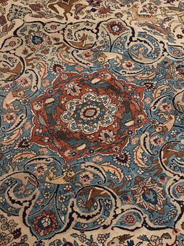 MATTO, semi-antique Tabriz figural, ca 400 x 298,5 cm.