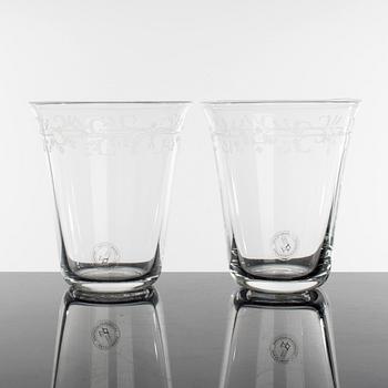 12 drinking glasses from IKEA's 18th century collection, 1990s.