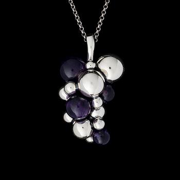 GEORG JENSEN, a pendant "Moonlight grapes", amethysts, silver.