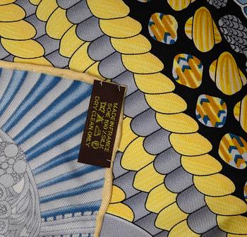Hermès, scarf, "Parures of the samurai".