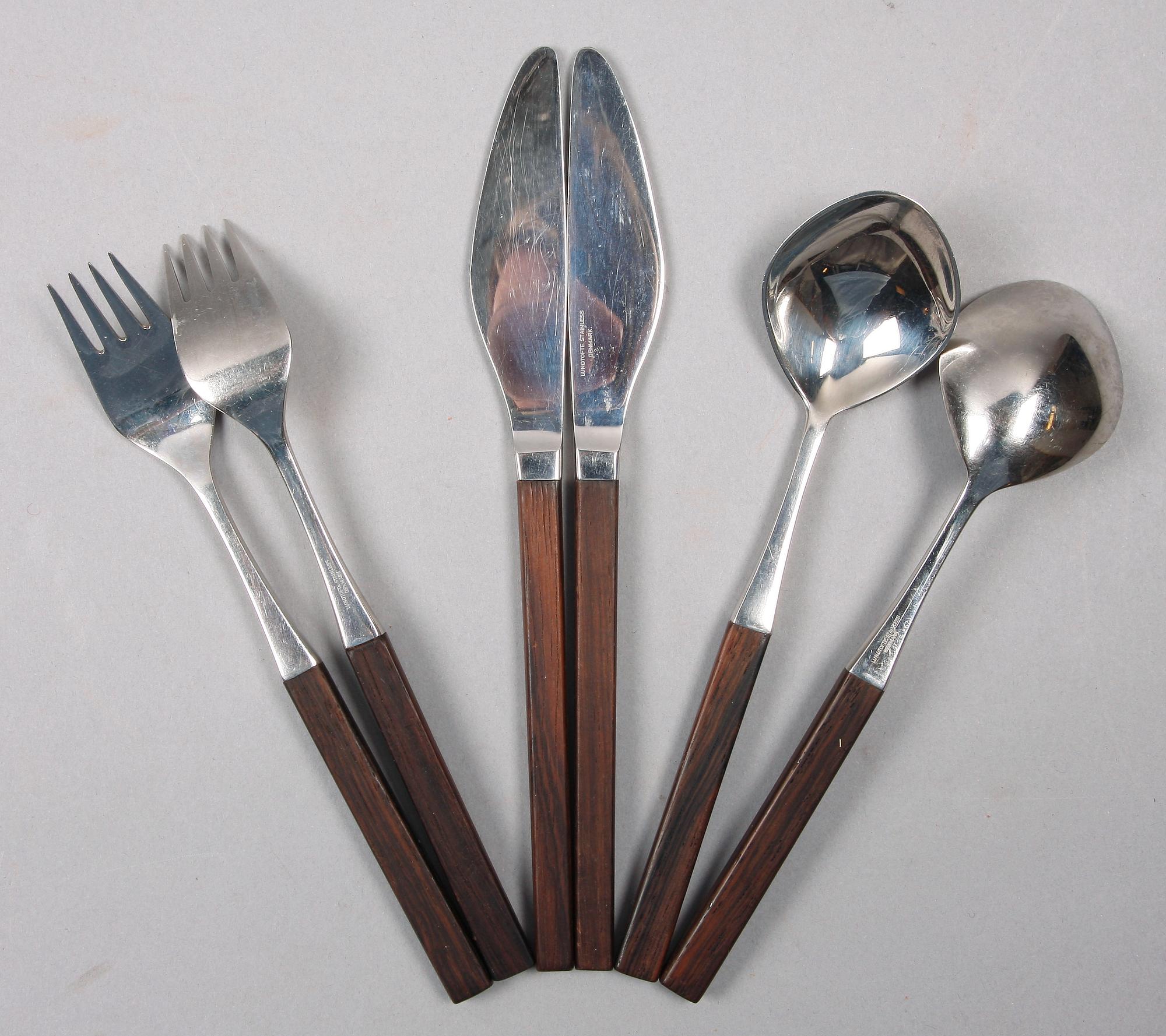 BESTICKSERVISDELAR, 36 delar, Tias Eckhoff, Lundtofte. 1960-tal.