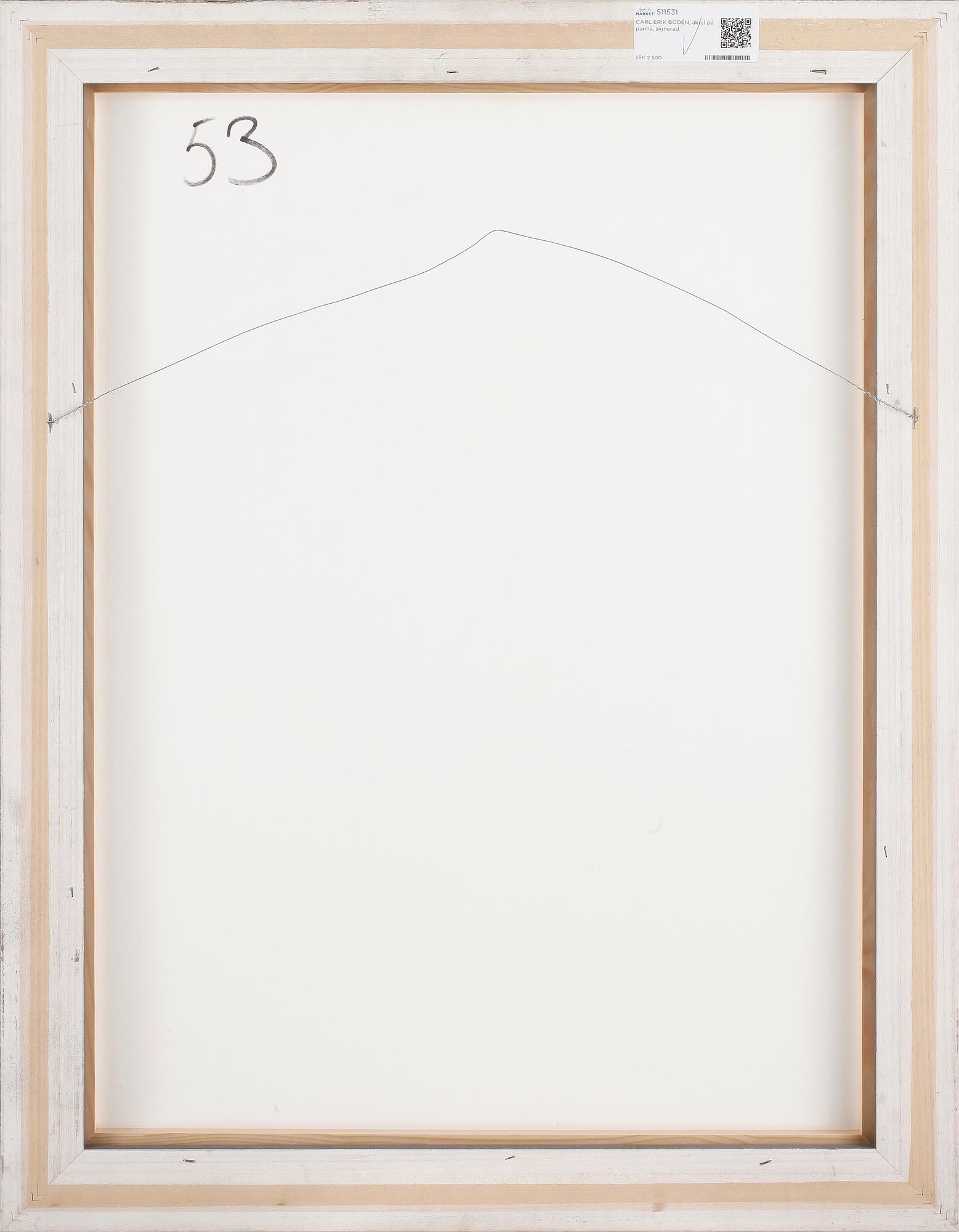 CARL ERIK BODÉN, akryl på pannå, signerad.