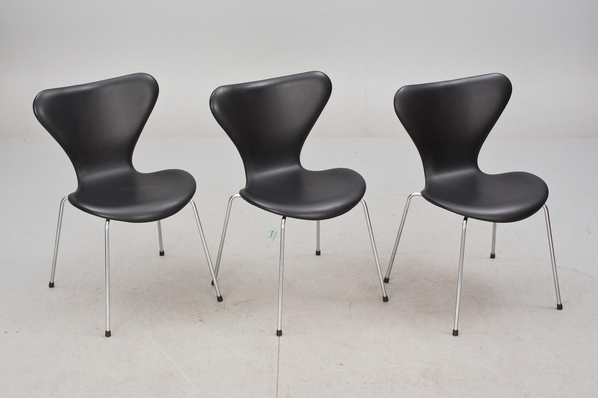STOLAR, 6 st, "Sjuan", Arne Jacobsen för Fritz Hansen.