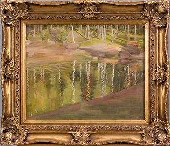 SIGRID LEHRBÄCK, olja på duk, signerad.