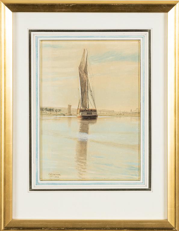 Carl Wilhelmson, Båt på redden, Medelhavet.