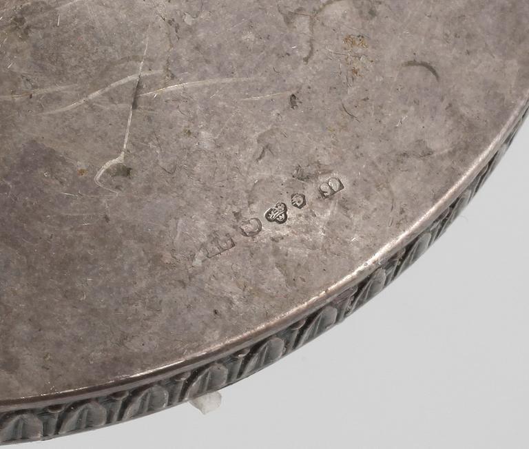 LJUSSTAKAR, ett par, silver, K&EC, Göteborg, otydliga årsstämplar, möjl 1967.