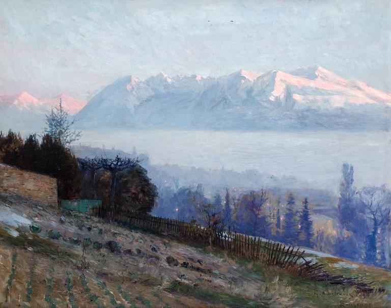 Gottfrid Kallstenius, Utsikt mot alperna, Lausanne.