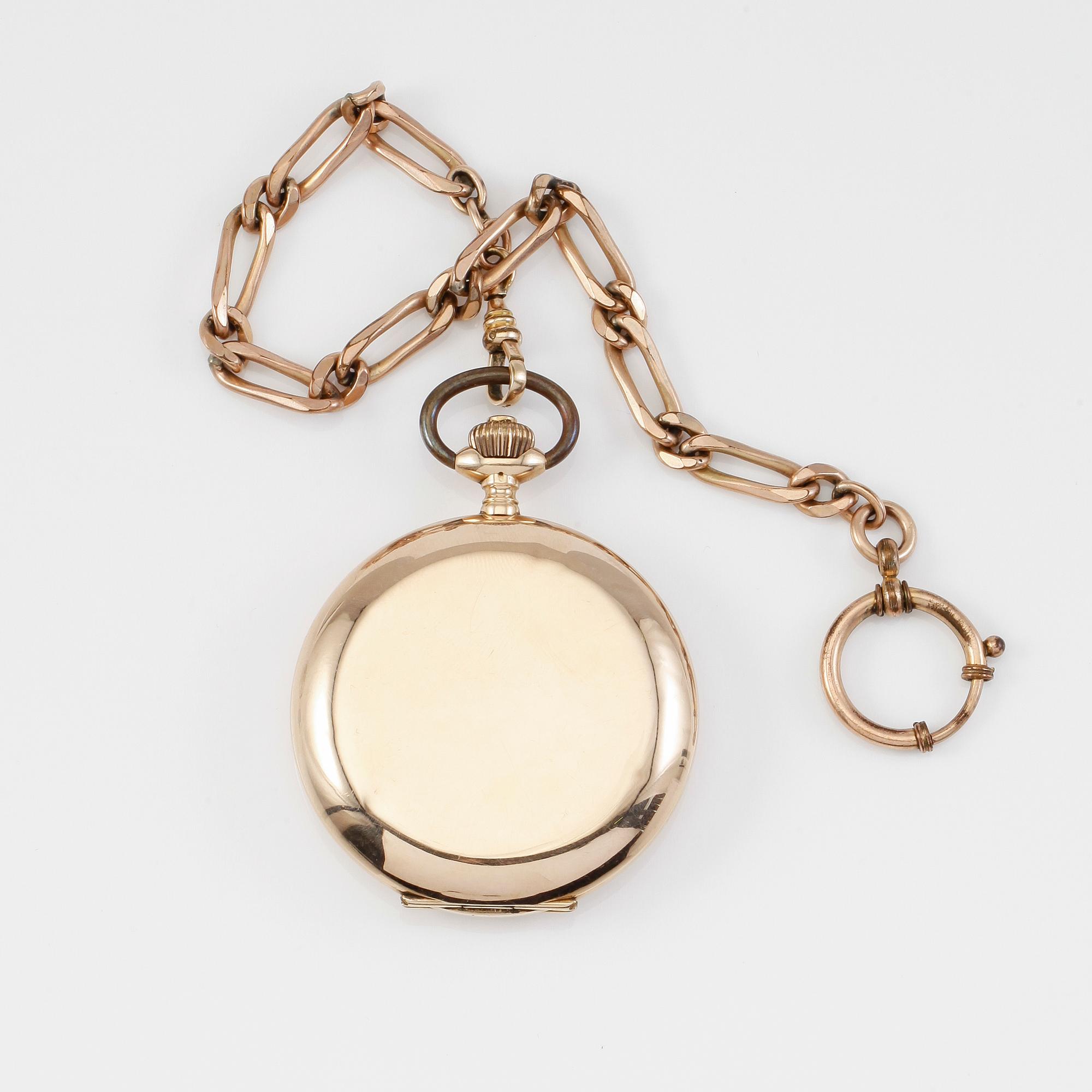 FICKUR, 14K guld, savonett, 1900-talets första hälft.