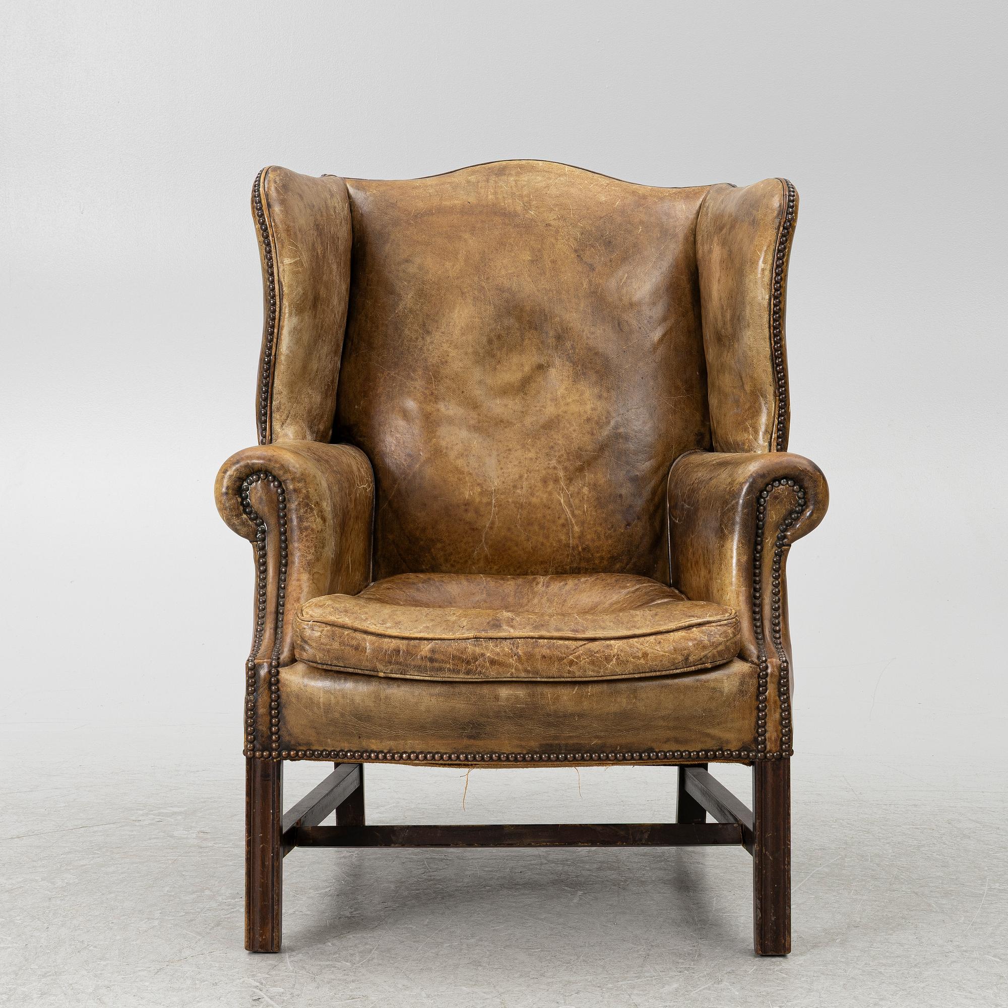 Armchair, so-called wing chair, second half of the 20th century.