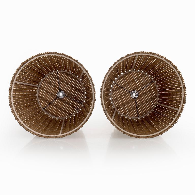 Paavo Tynell, Two 1940s table lamps for Taito and Kauklahden Lasitehdas.