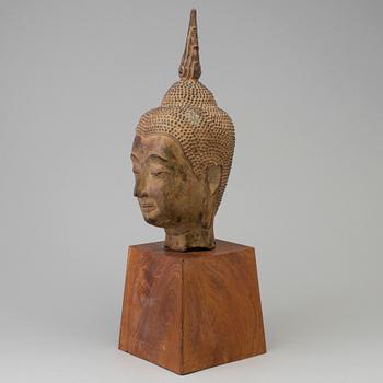 A bronze head of Buddha, Thailand, first half of the 20th Century.