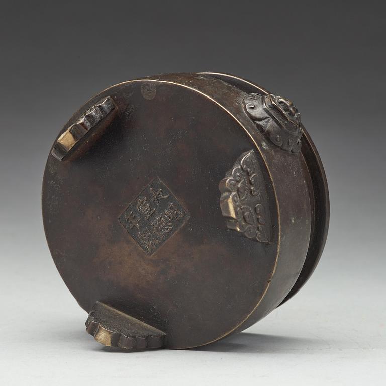 RÖKELSEKAR, brons. Qingdynastin, 1800-tal.
