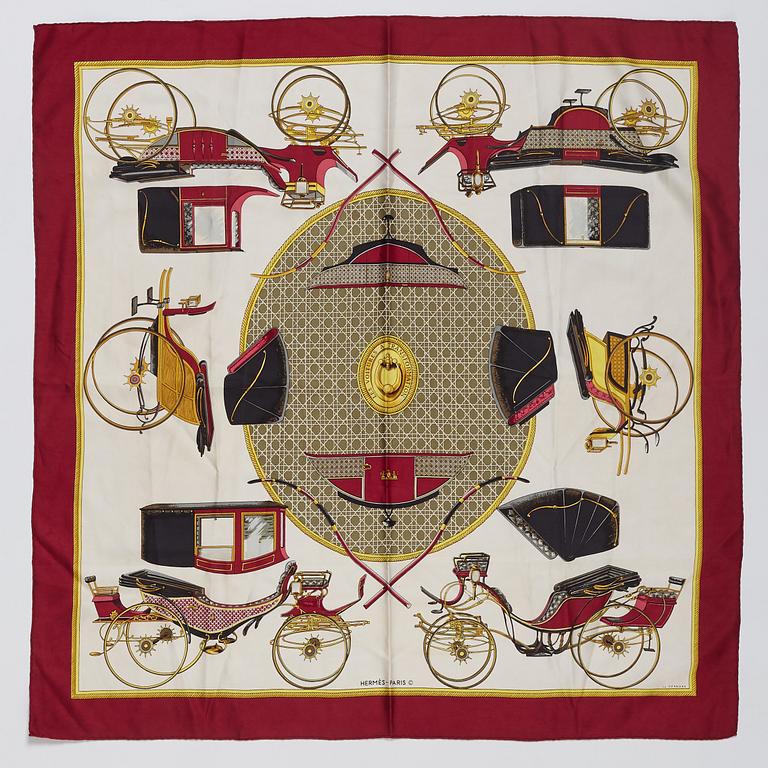 Hermès, scarf, "Les Voitures a Transformation".