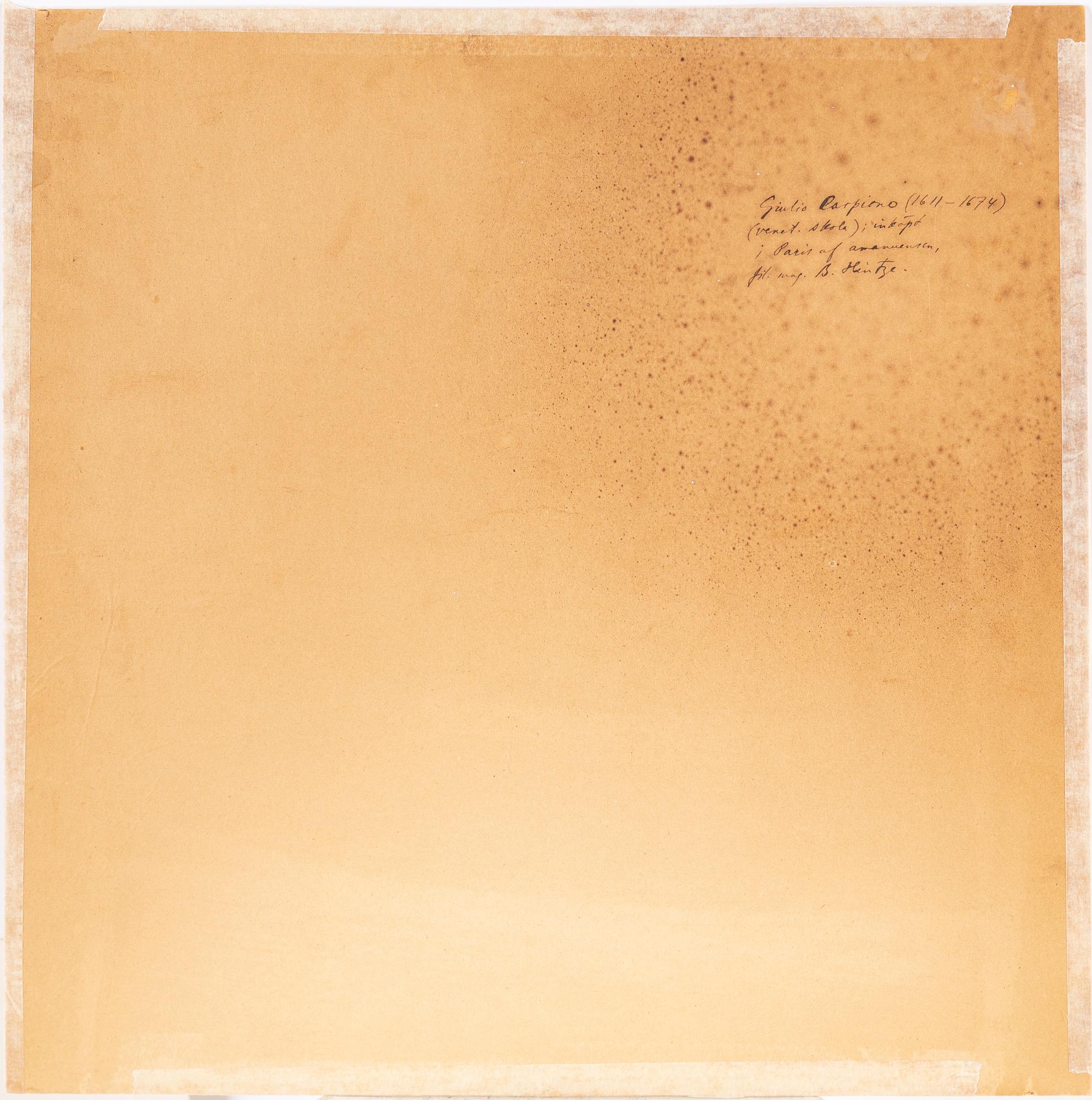 Giulio Carpinoni, hans art. Osignerad. Tuschlavering.
