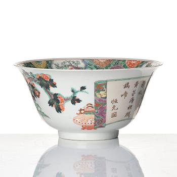 Skål, porslin. Qingdynastin, 1800-tal.