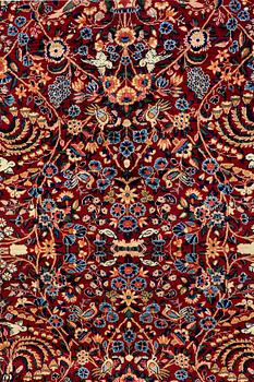 A carpet Figural Shahraza, ca 343 x 252 cm.