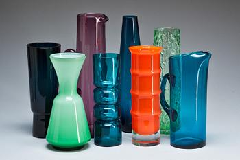 VASER OCH KARAFFER, 8+2. Glas, 1960/70-tal.