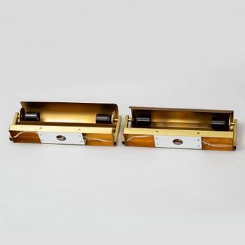 NORDISKA KOMPANIET, a pair of brass wall lights, second half of the 20th Century.