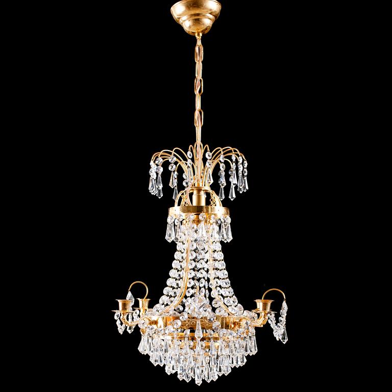 LJUSKRONA, empirestil, sent 1900-tal. Höjd ca 50 cm.