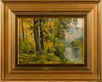 WOLDEMAR TOPPELIUS, oil on panel, signed and dated 1906.