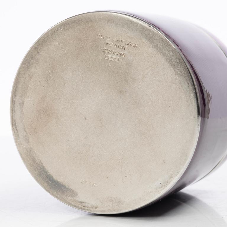 David Andersen, lockask, sterlingsilver och emalj, Norge, 1900-talets mitt.
