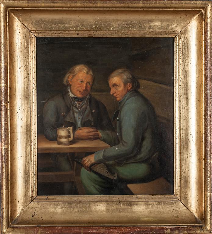 PORTRAIT OF THE NATIONAL POETS PIETARI MAKKONEN AND OLLI KYMÄLÄINEN.