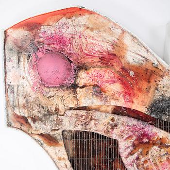 David Douard, executed in 2014. Mixed media, metal, wood, plaster, textile and ink.