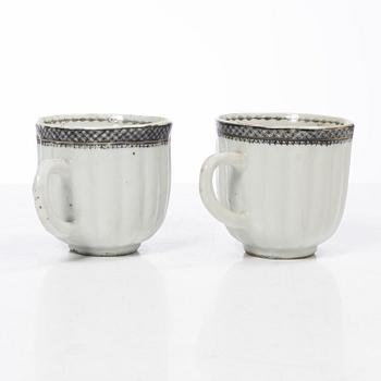 Thirteen porcelain cups, China, mostly 18th century.