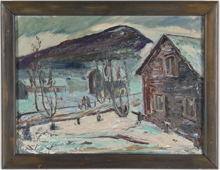 RUNE SIGVARD, oil on panel, signed and dated 37.