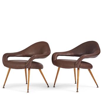 468. Gastone Rinaldi, a pair of armchairs, model 'DU 55', mid 20th century, post 1954.