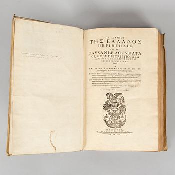 Pausanias’ decription of Greece, 1613.