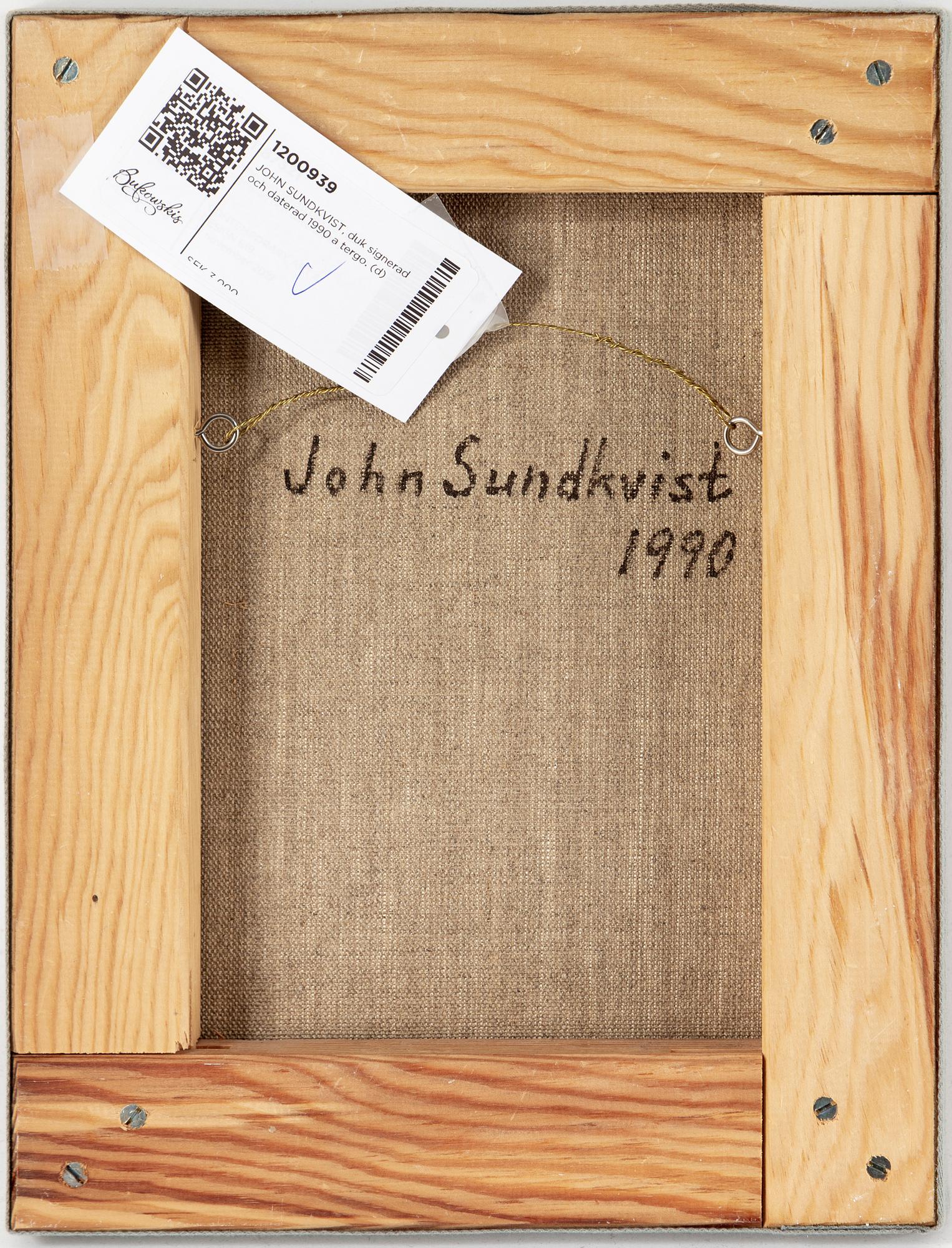 JOHN SUNDKVIST, duk signerad och daterad 1990 a tergo.