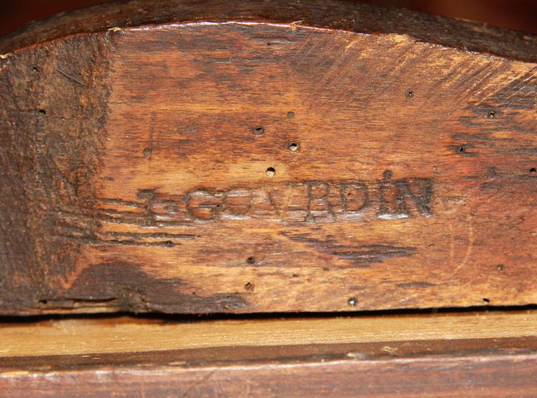 KARMSTOL. Louis XV, 1700-tal, sign I GOVRDIN.