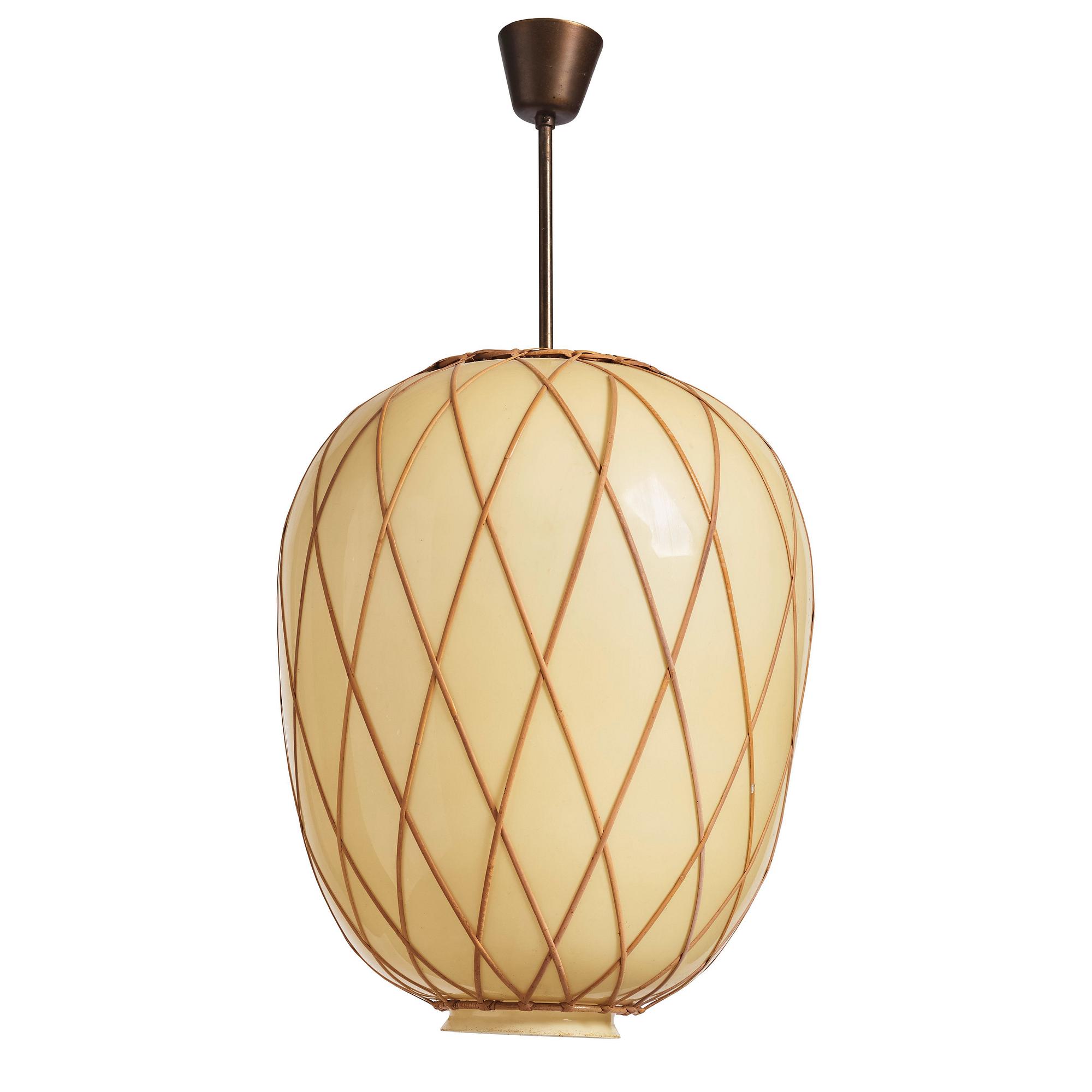 Harald Notini, taklampa, "modell 11555" Arvid Böhlmarks Lampfabrik, Stockholm 1940-tal.