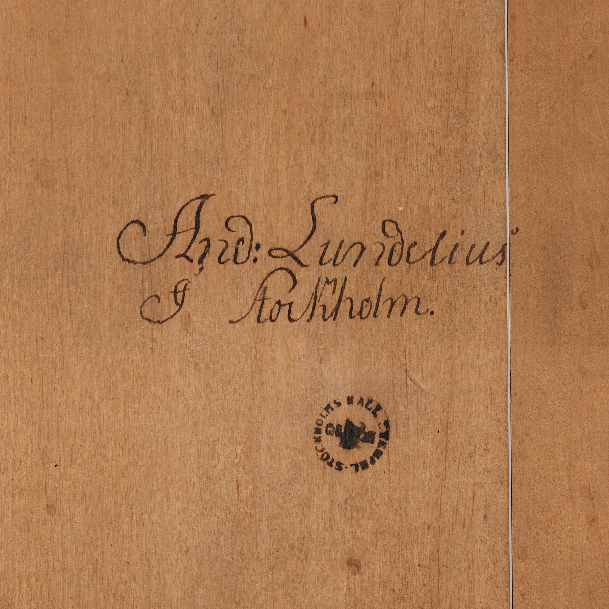 BYRÅ, av Anders Lundelius (mästare i Stockholm 1778-1823), 1780, Gustaviansk.