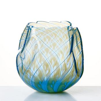Gunnar Cyrén, a "graal" glass vase, Orrefors, Sweden 1987.