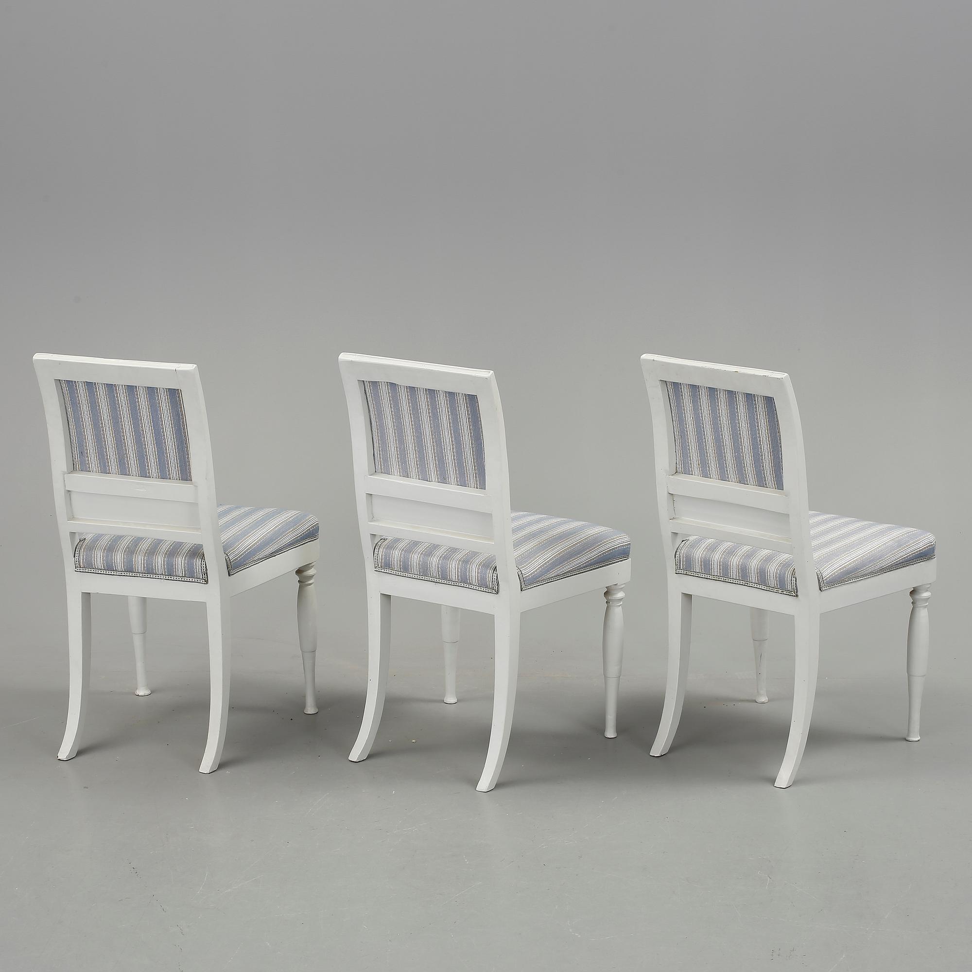 STOLAR, 3 st, empirestil, 1800-talets slut.