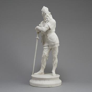 FIGUR, parian, Gustafsberg, sent 1800-tal.