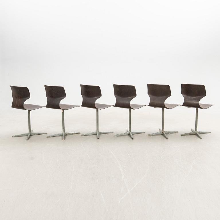 Chairs 6 pcs Pagholz Germany 1950s/60s.