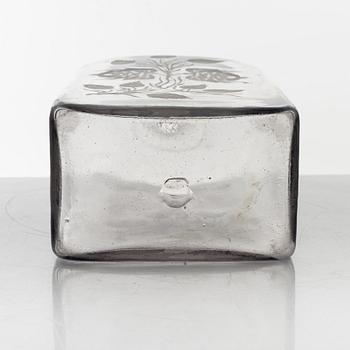 An engraved vodka bottle, later part of the 19th century.
